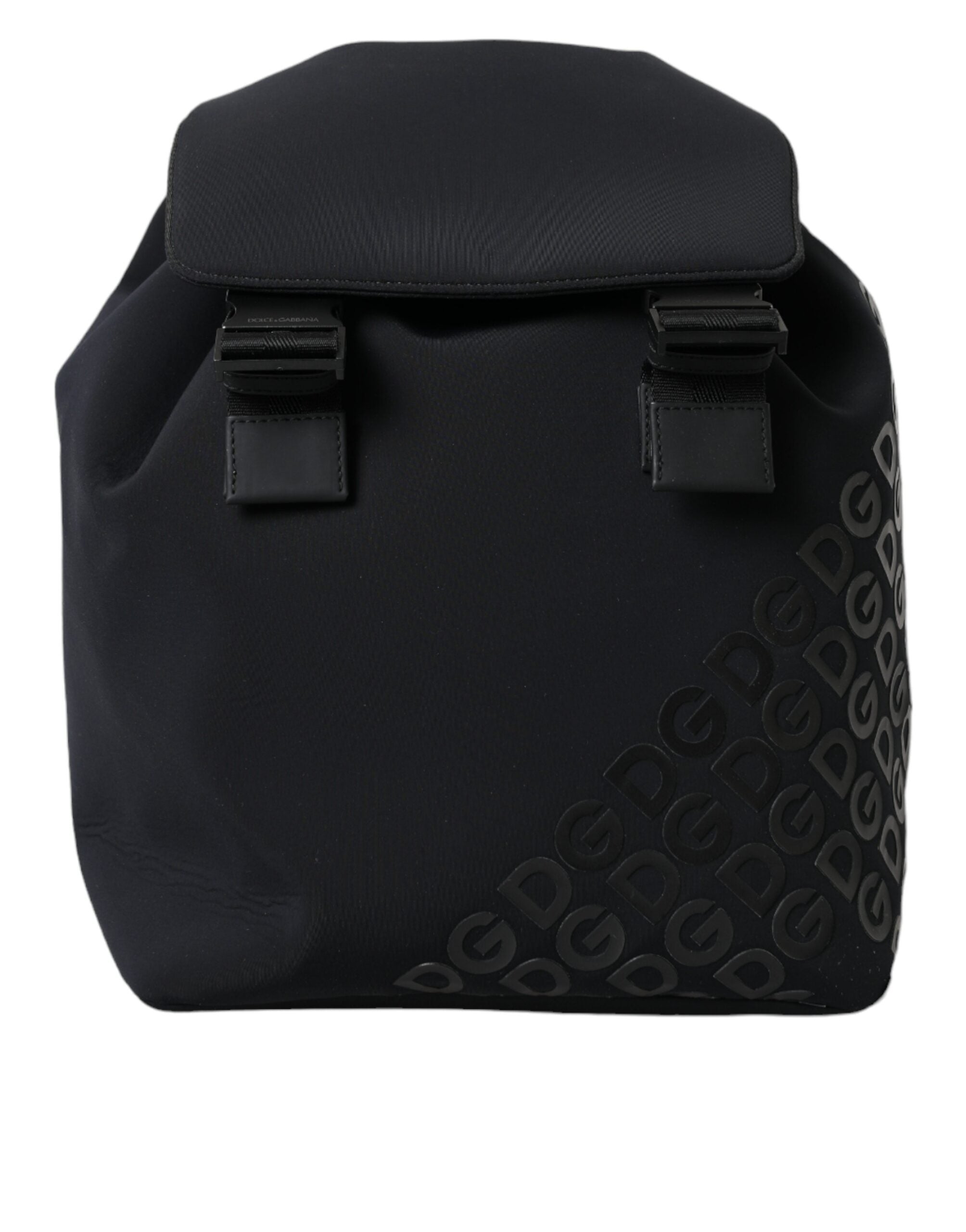 Dolce & Gabbana Siyah Neopren Naylon DG Logolu Okul Sırt Çantası